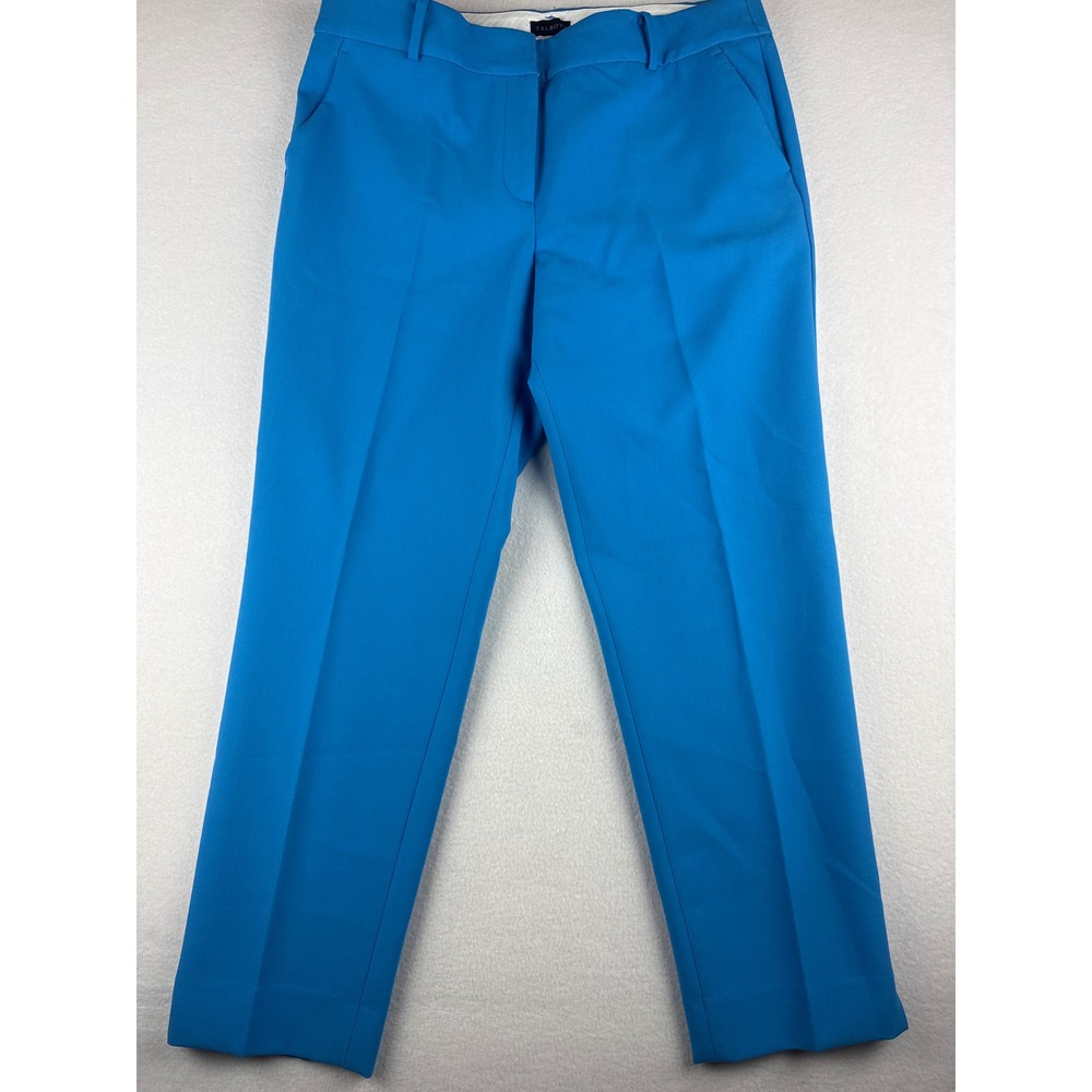 Talbots Hampshire Ankle Pants Size 14 Bright Blue Slim Leg Stretch Trousers